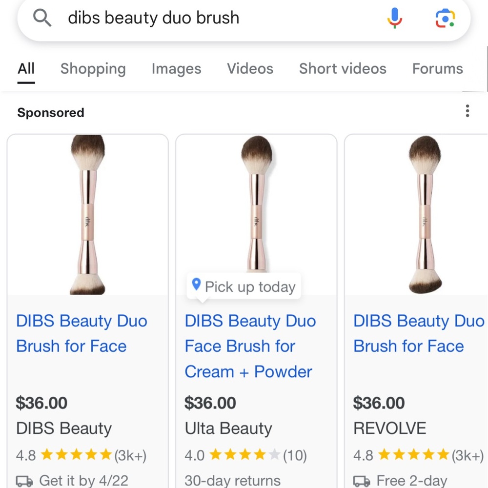 Dibs Duo Face Brush (one Brush Per Order - Showing Different Packaging)